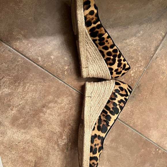 JCrew Seville Espadrille Wedges Leopard - Picture 6 of 9